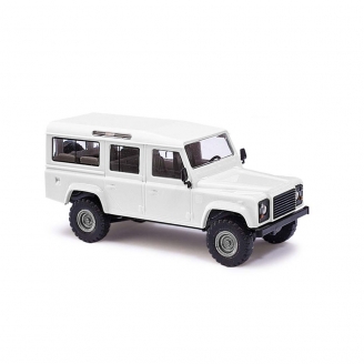 Land Rover Defender, En kit, Blanc - BUSCH 60209 - HO 1/87