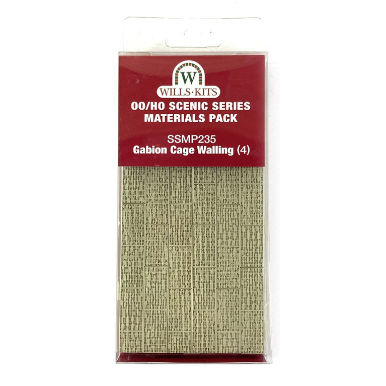Plaques décor Gabion (x4) - WILLS KIT SSMP235 - HO 1/87