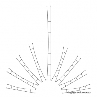 Caténaires 360 mm (x3) - VIESSMANN 4143 - HO 1/87