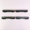4 voitures grandes lignes Nuremberg-Furth iW, DB, Ep III - MARKLIN 41327 - HO 1/87