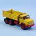 Camion Benne Mercedes LAK 2624 Kipper, jaune nuit châssis rouge - BREKINA 81152 - HO 1/87