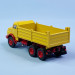 Camion Benne Mercedes LAK 2624 Kipper, jaune nuit châssis rouge - BREKINA 81152 - HO 1/87