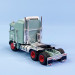 Camion Kenworth K100 Aerodyne 100, bleu vert - BREKINA 98572 - HO 1/87