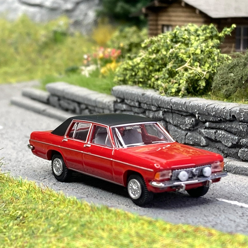 Opel Diplomat B, rouge toit noir mat - BREKINA 20723 - HO 1/87