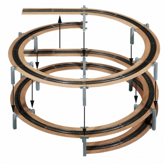 Rampe hélicoïdale 1 voie R1 360mm, 1 cercle - NOCH 53101 - HO 1/87