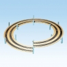 Rampe hélicoïdale 1 voie R1 360mm, 1 cercle - NOCH 53101 - HO 1/87