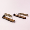 2 wagons transport de bois, voie étroite, ÖBB  Ep IV et V - ROCO 34582 - HOe 1/87