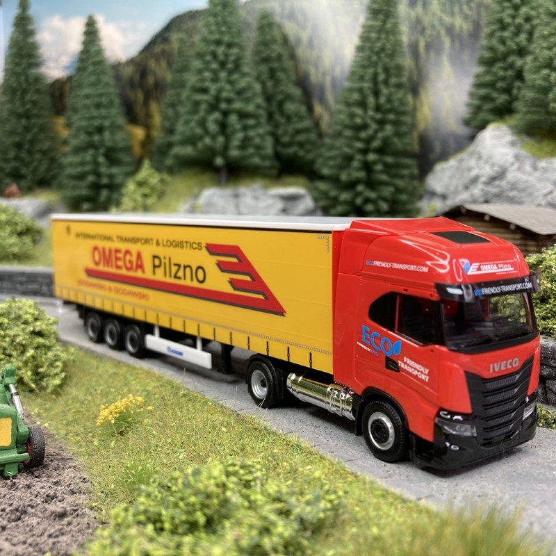 IVECO S-Way, Remorque OMEGA Pilzno - HERPA 314527 - HO 1/87