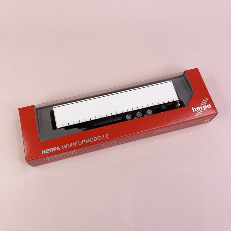 Remorque semi "Gardinempl" Blanche - HERPA 77002 - HO 1/87