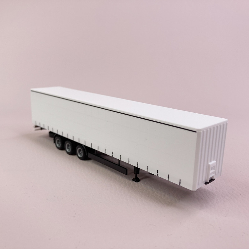 Remorque semi "Gardinempl" Blanche - HERPA 77002 - HO 1/87