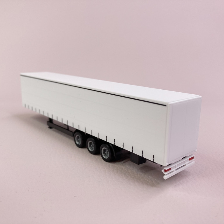 Remorque semi "Gardinempl" Blanche - HERPA 77002 - HO 1/87