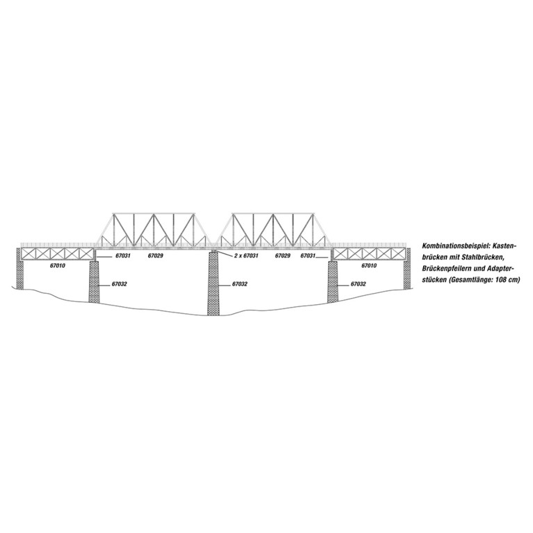 Pile de Pont, mousse rigide, 19 cm - NOCH 67032 - HO 1/87