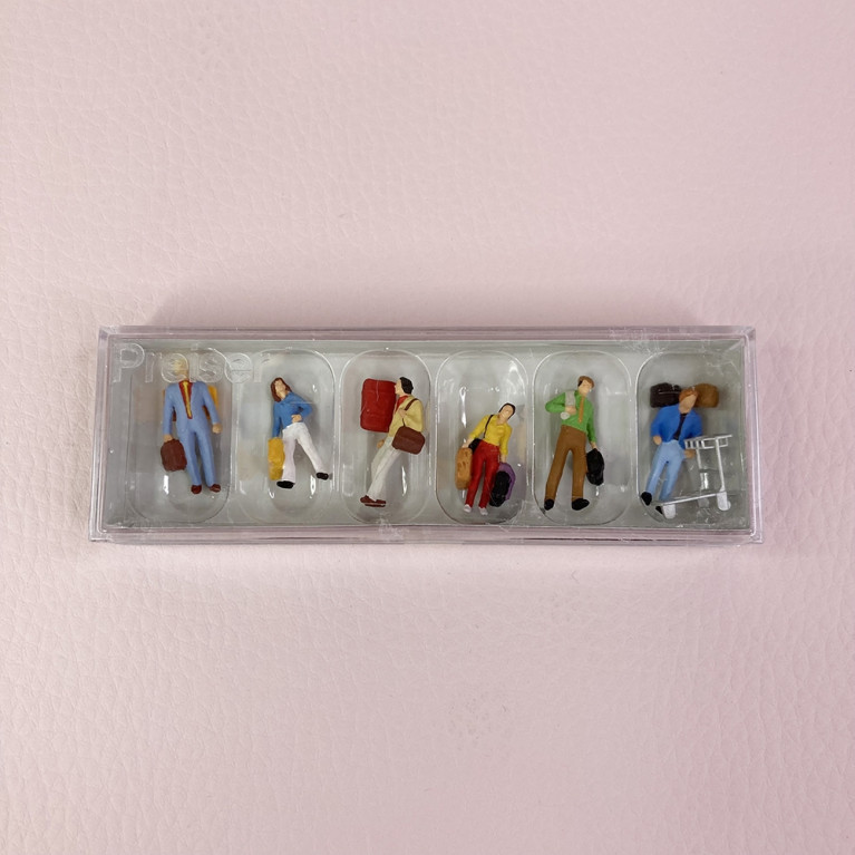Voyageurs (x6), + Accessoires - PREISER 10115 - HO 1/87