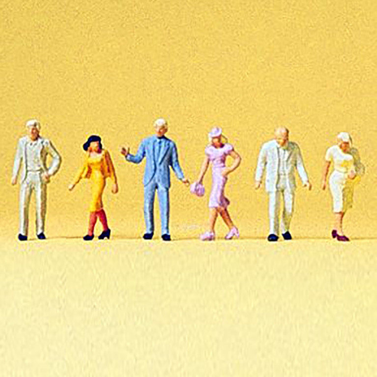 Passants (x6) - PREISER 88542 - Z 1/220