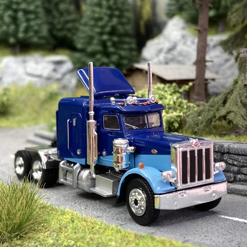 Camion Peterbilt 359 bleu - BREKINA 85705 - HO 1/87