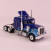 Camion Peterbilt 359 bleu - BREKINA 85705 - HO 1/87