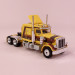 Camion Peterbilt 359 Jaune / Marron - BREKINA 85703 - HO 1/87