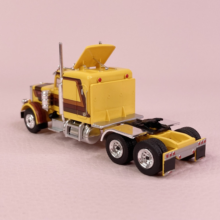Camion Peterbilt 359 Jaune / Marron - BREKINA 85703 - HO 1/87