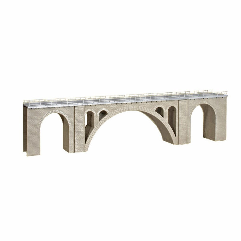 Viaduc droit 1 voie maçonné-HO-1/87-KIBRI