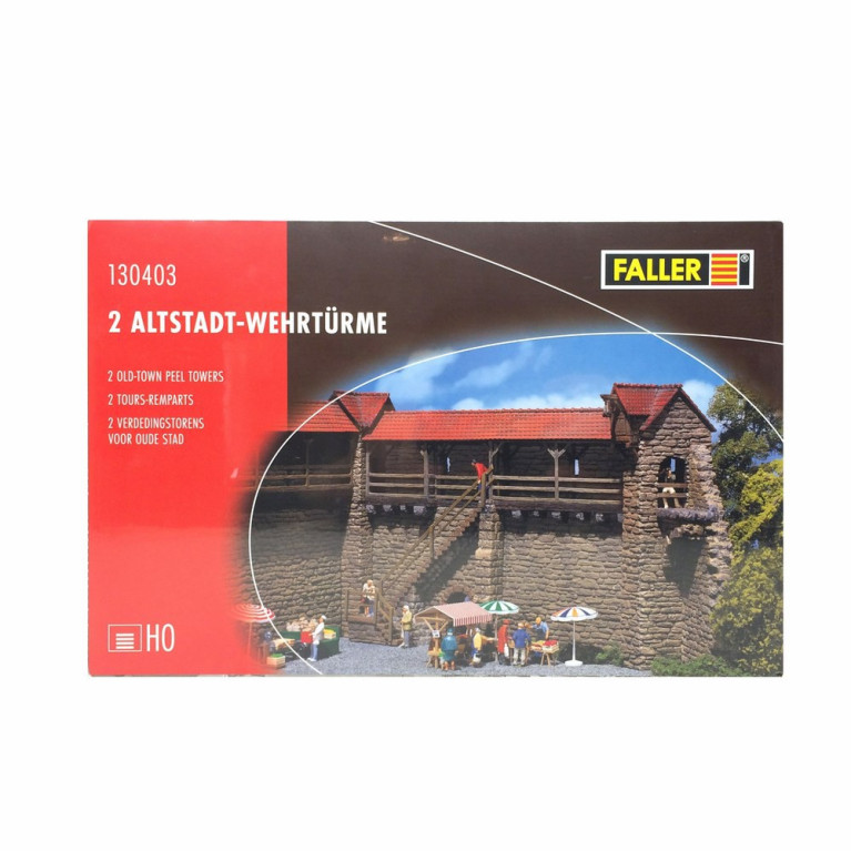 2 tours pour mur d'enceinte-HO-1/87-FALLER