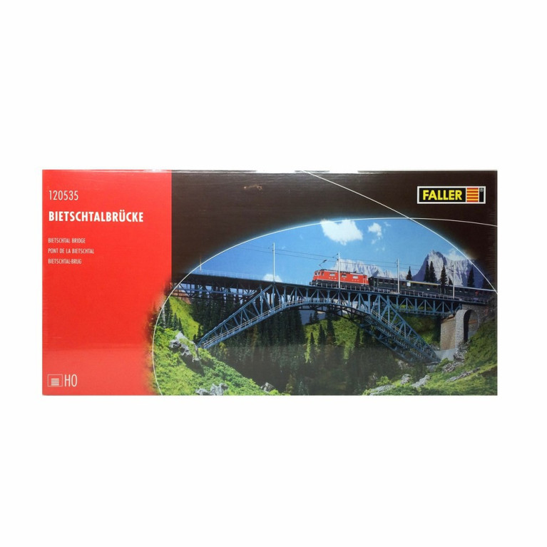 Grand pont métallique 2 voies droit-HO-1/87-FALLER