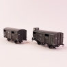 2 wagons couverts PLM 20t avec une guérite PLM, Ep IIIa - REE WB698 - HO 1/87