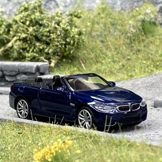 BMW M4 Cabriolet 2015, Bleu métal - MINICHAMPS 870 027232 - HO 1/87