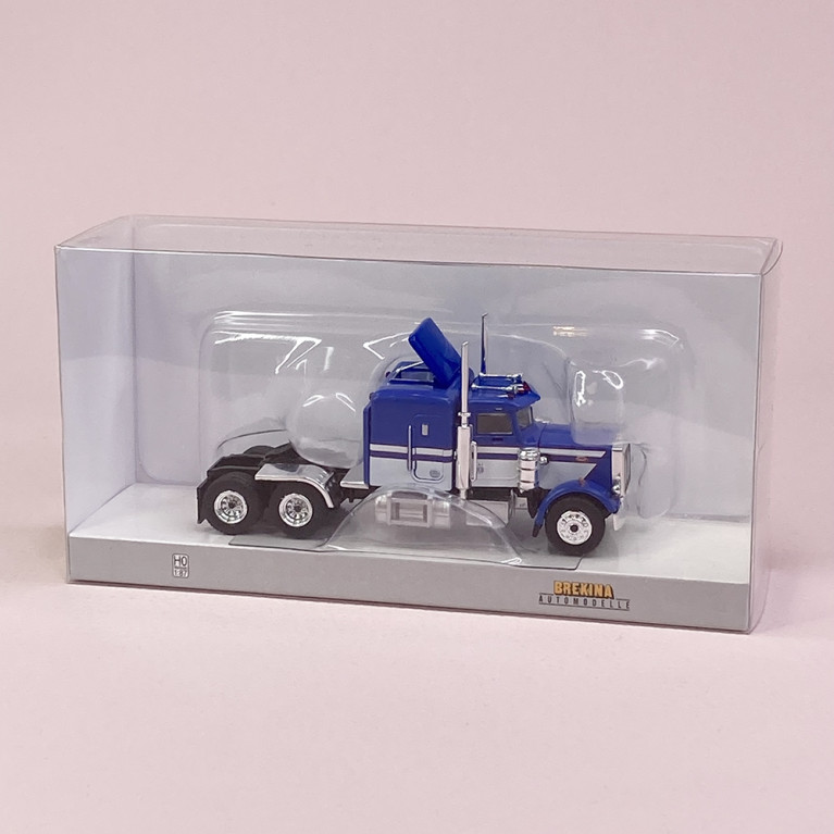 Camion Peterbilt 359 Bleu / Blanc - BREKINA 85707 - HO 1/87