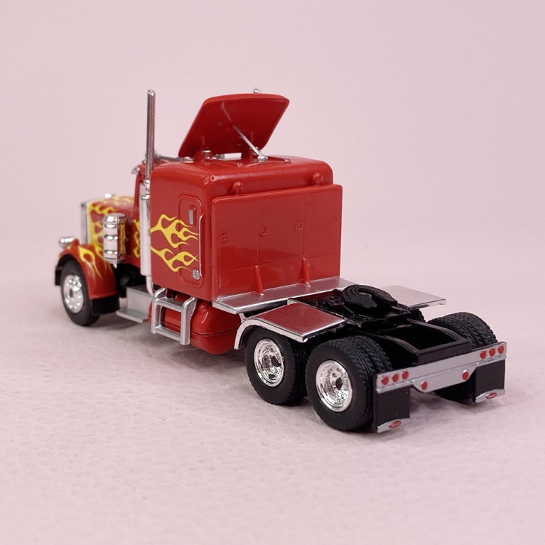 Camion Peterbilt 359 Rouge et Flammes - BREKINA 85708 - HO 1/87
