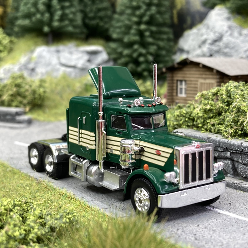 Camion Peterbilt 359 Vert / Crème - BREKINA 85706 - HO 1/87