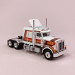 Camion Peterbilt 359 Blanc / Marron - BREKINA 85702 - HO 1/87