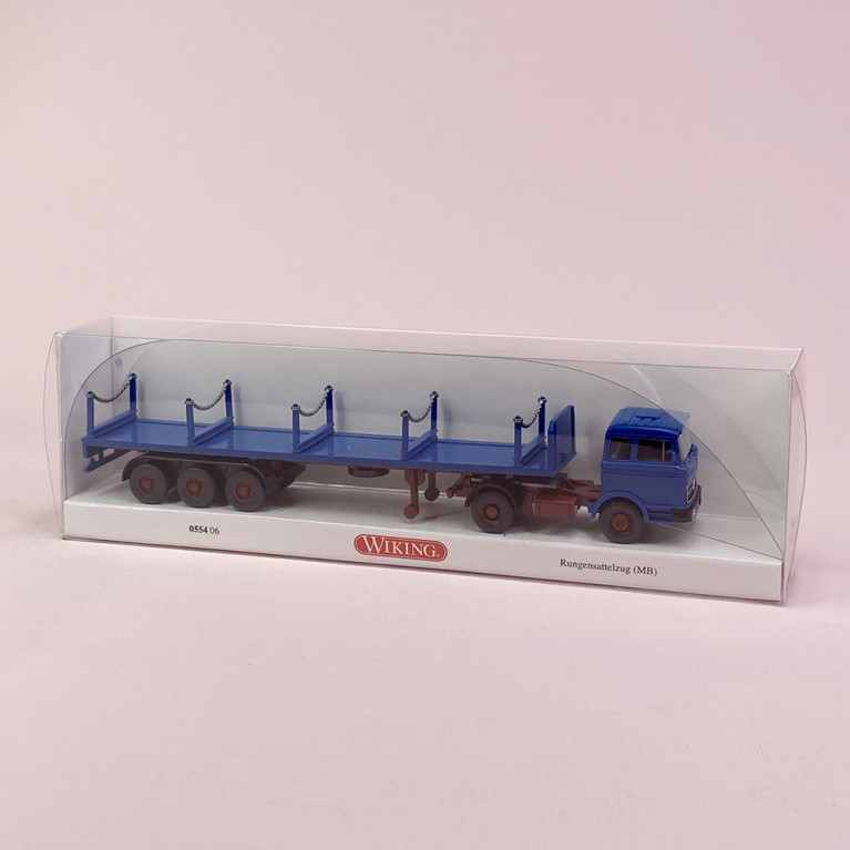Camion Mercedes pour le fret long, bleu - WIKING 55406 - HO 1/87