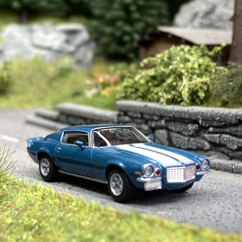 Chevrolet Camaro Z28 1970, Bleu Blanc - BREKINA 19911 - HO 1/87