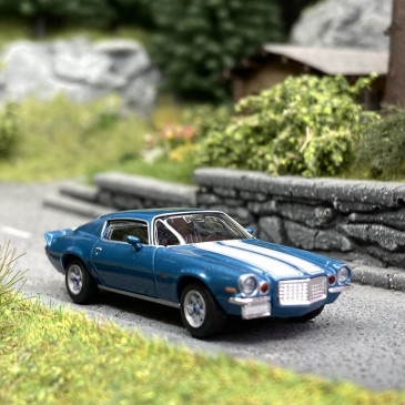 Chevrolet Camaro Z28 1970, Bleu Blanc - BREKINA 19911 - HO 1/87