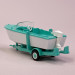 Bateau à moteur sur remorque - WIKING 09503 - HO 1/87