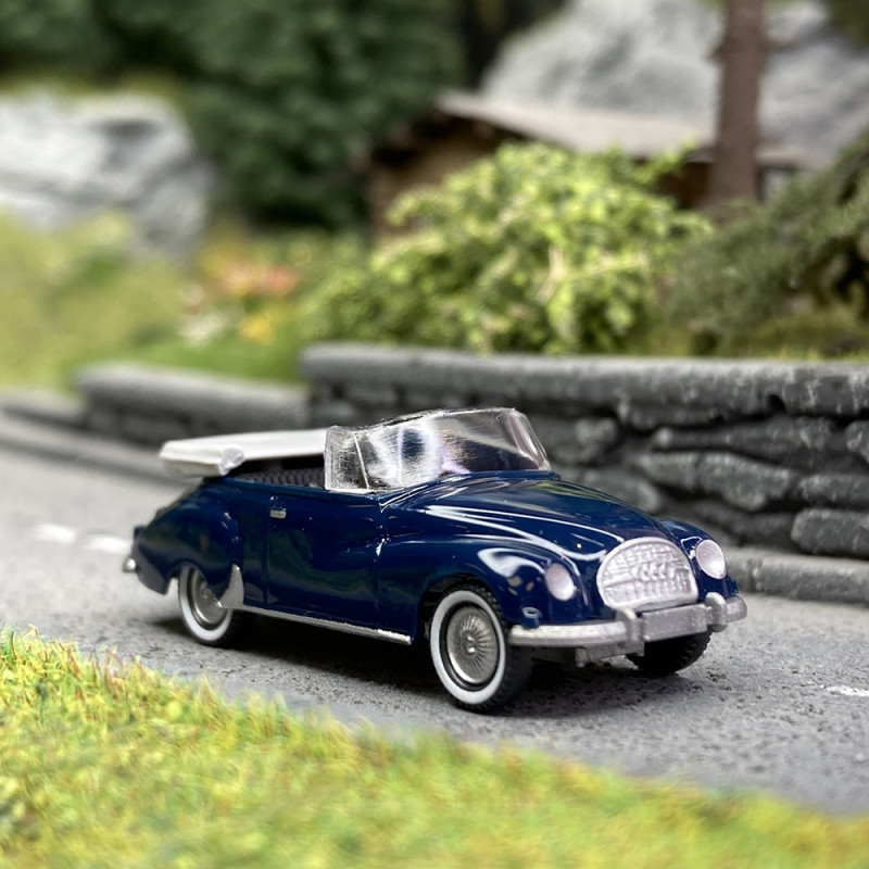 Cabriolet DKW, Bleu Marine - WIKING 12502 - HO 1/87