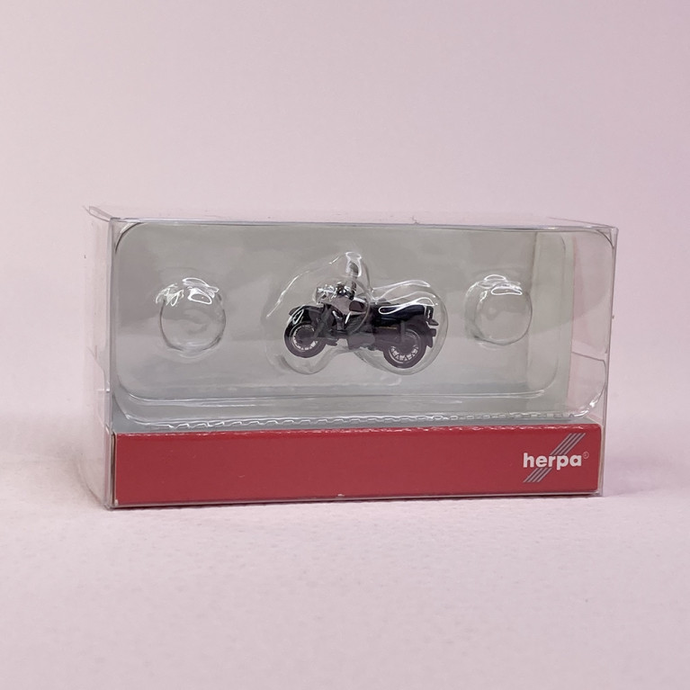 Moto MZ 250 avec Side Car, argent / Noir - HERPA 53433-006 - HO 1/87
