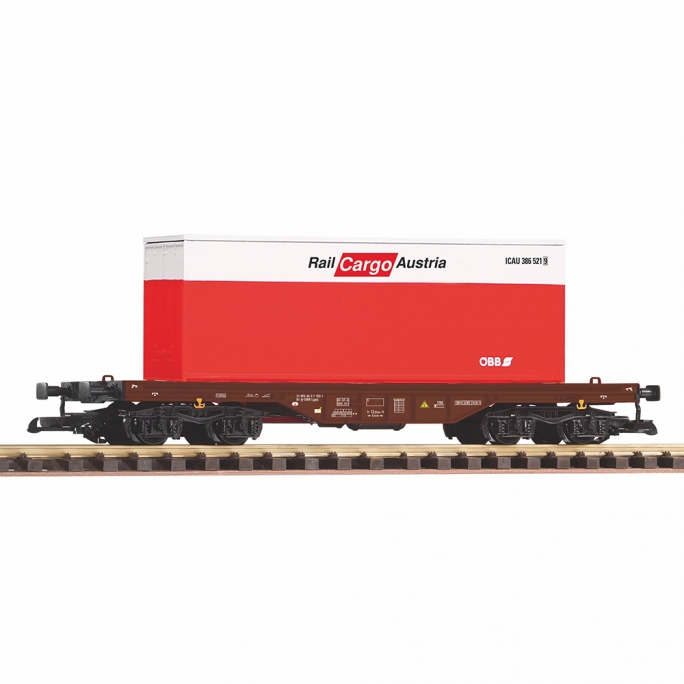 Wagon porte conteneur "Rail Cargo Austria" ÖBB, Ep V - PIKO 37011 - G 1/22.5
