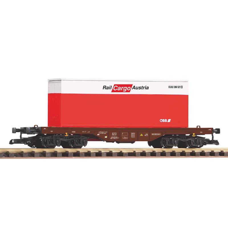 Wagon porte conteneur "Rail Cargo Austria" ÖBB, Ep V - PIKO 37011 - G 1/22.5