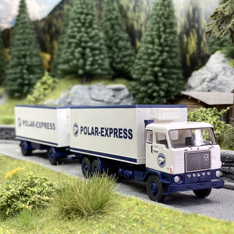 Camion Volvo F88 remorque double "Polar Express" - WIKING 45704 - HO 1/87