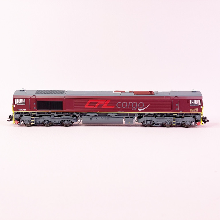 Locomotive diesel JT42CWR Classe 66, T66K714 "Cargo" CFL, Ep VI, digital son 3R - MARKLIN 39066 - HO 1/87