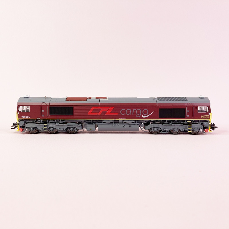 Locomotive diesel JT42CWR Classe 66, T66K714 "Cargo" CFL, Ep VI, digital son 3R - MARKLIN 39066 - HO 1/87