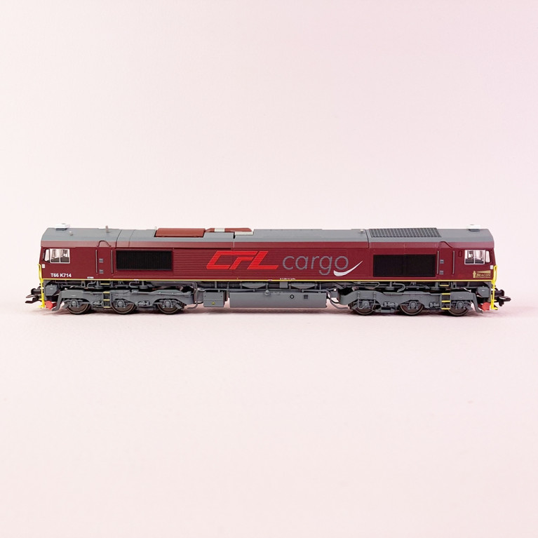 Locomotive diesel JT42CWR Classe 66, T66K714 "Cargo" CFL, Ep VI, digital son 3R - MARKLIN 39066 - HO 1/87