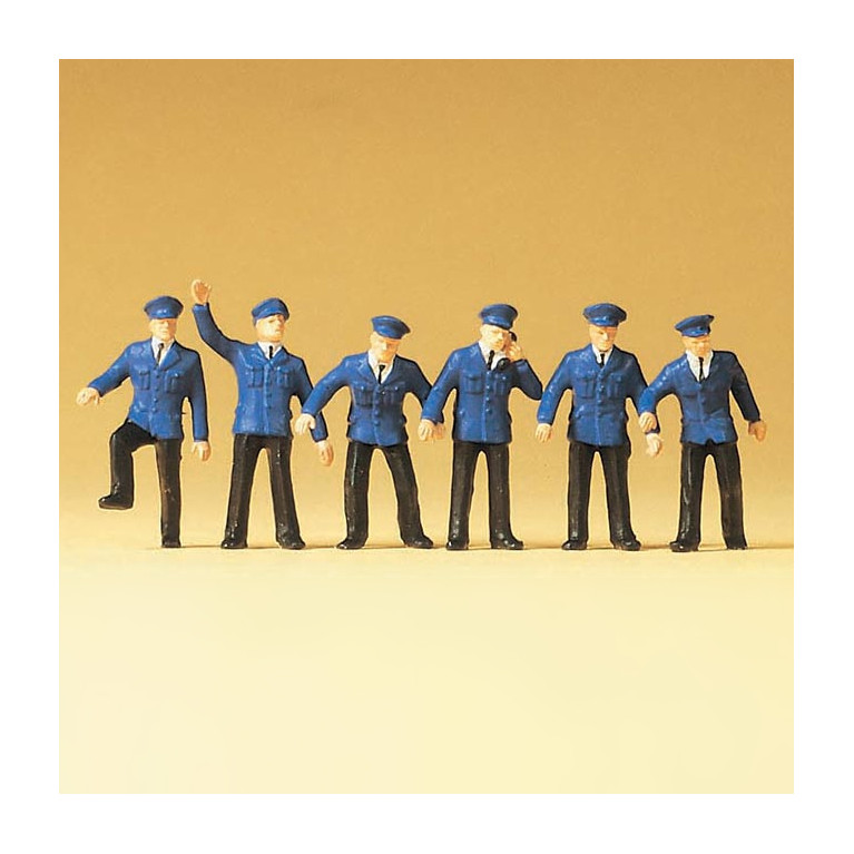 Cheminots Allemand DB, (x6) - PREISER 14012 - HO 1/87