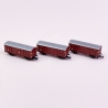 3 wagons couverts type Gs-v NS, Ep III - FLEISCHMANN 833303 - N 1/160