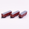 3 wagons couverts type Gs-v NS, Ep III - FLEISCHMANN 833303 - N 1/160