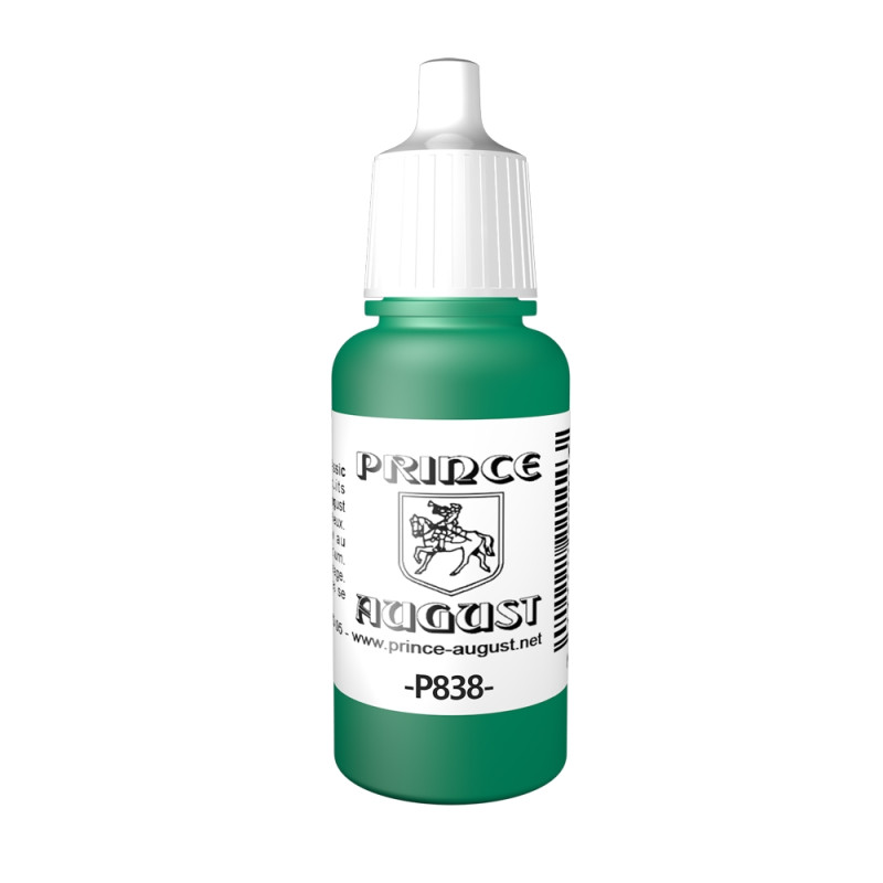 Peinture Acrylique, 17ml, Emeraude - PRINCE AUGUST P838