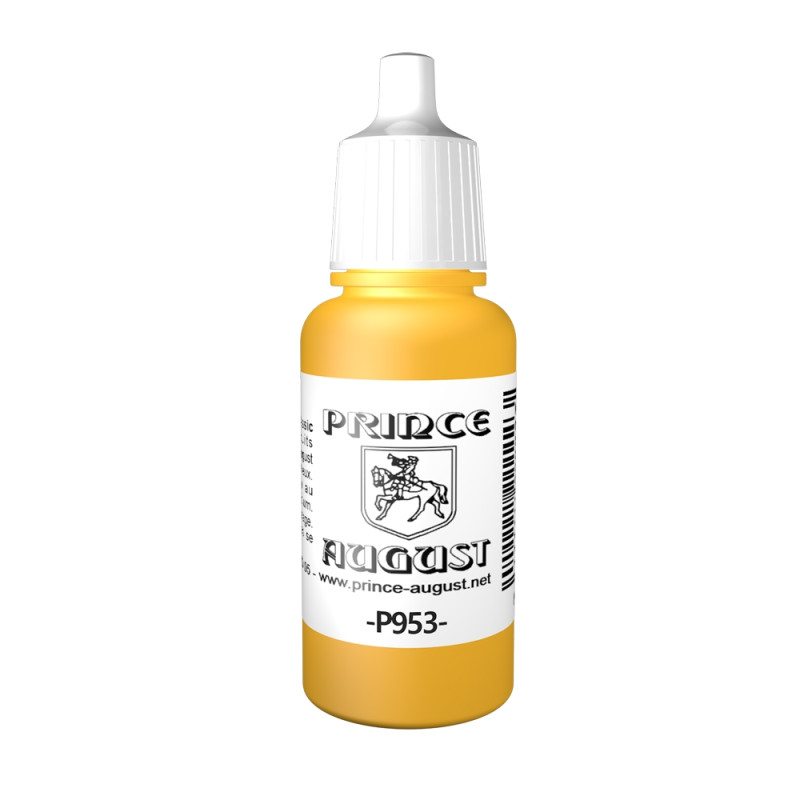 Peinture Acrylique, 17ml, Jaune Mat - PRINCE AUGUST P953