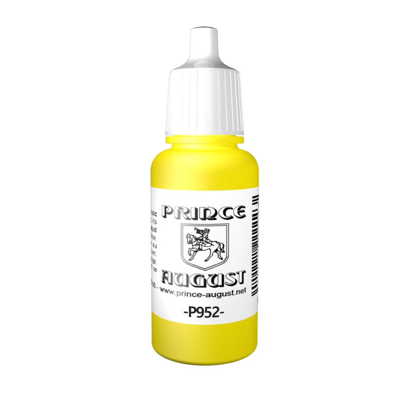 Peinture Acrylique, 17ml, Jaune - PRINCE AUGUST P952