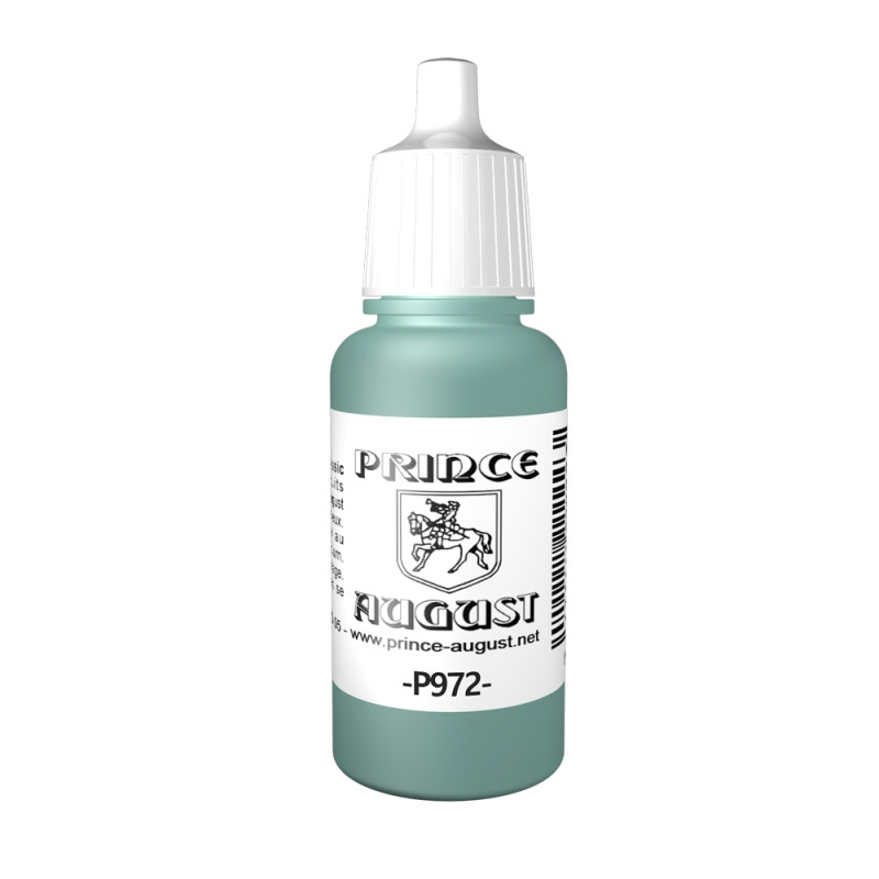 Peinture Acrylique, 17ml, Vert Bleu Pâle - PRINCE AUGUST P972